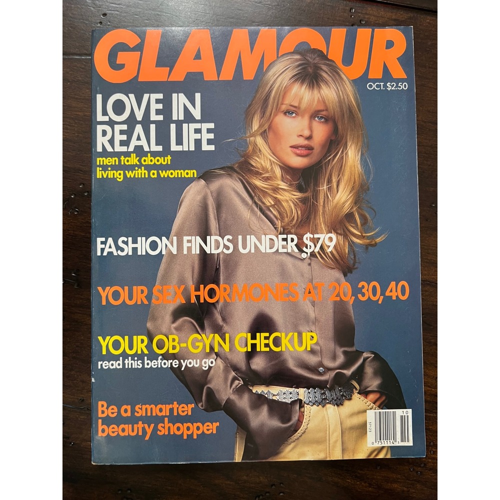 Vtg 90s GLAMOUR Magazine October 1993 Daniela Pestova Fashion Beauty Vintage Ads